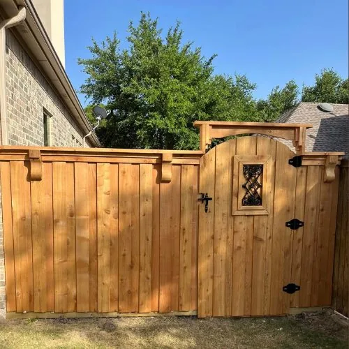 Custom wooden gate