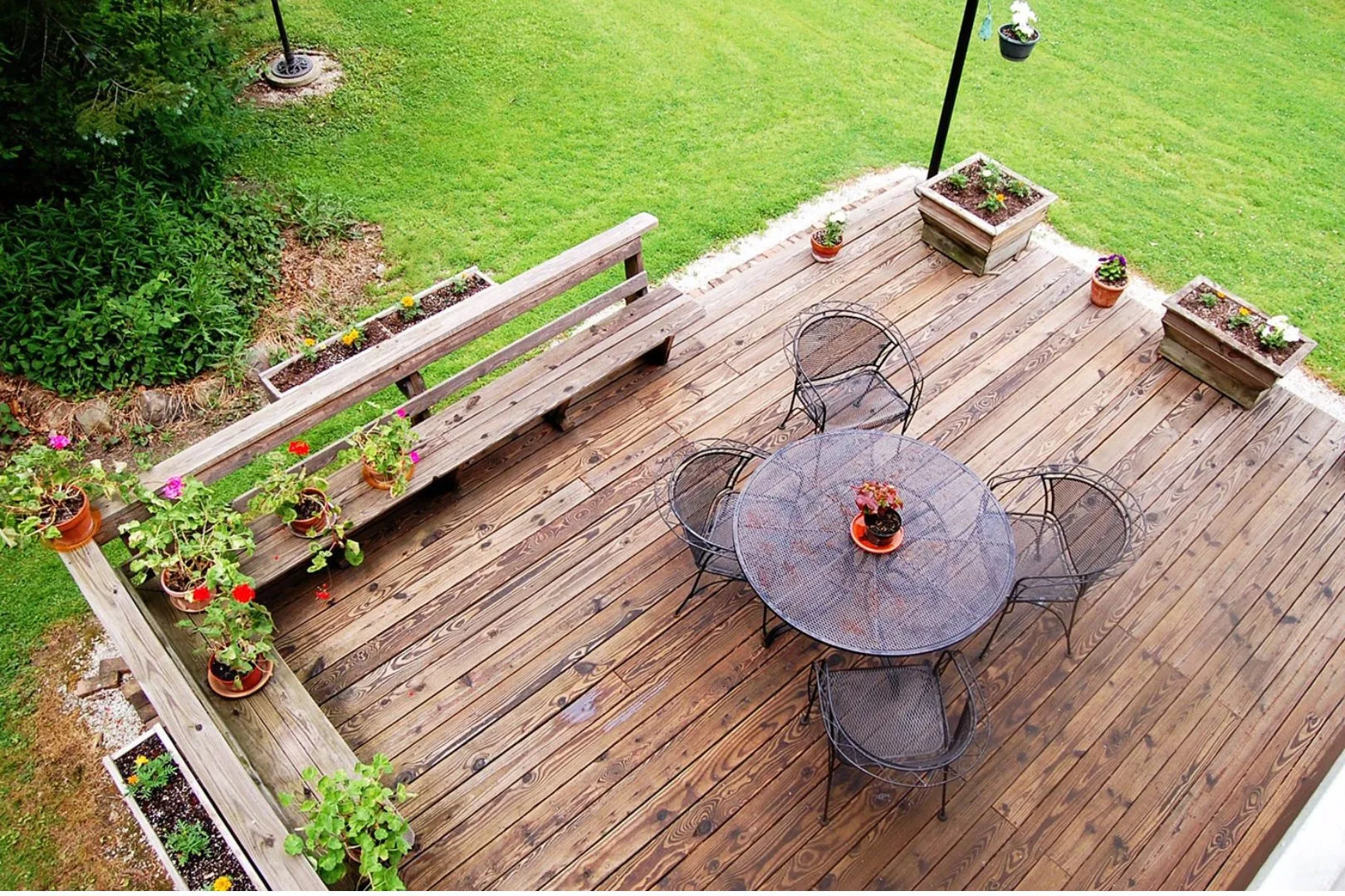 Outdoor wood deck