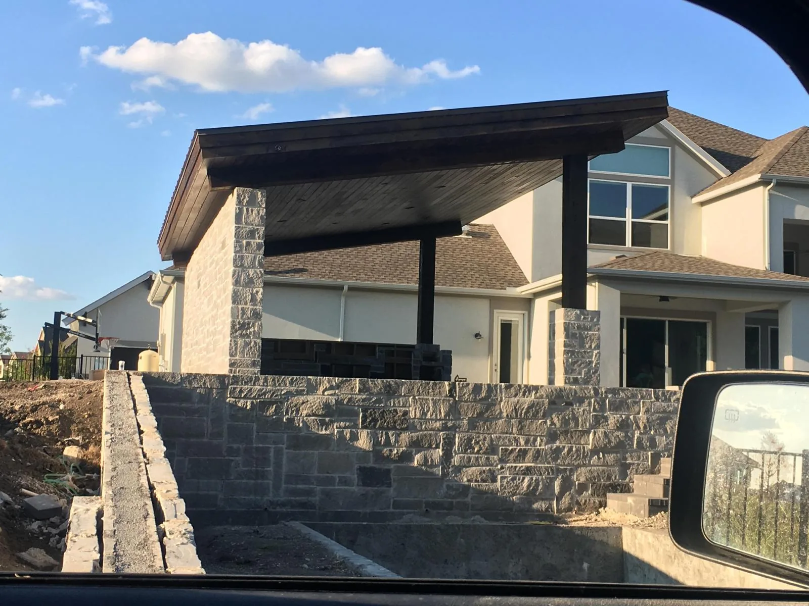 Covered outdoor structure built by Fencetastic
